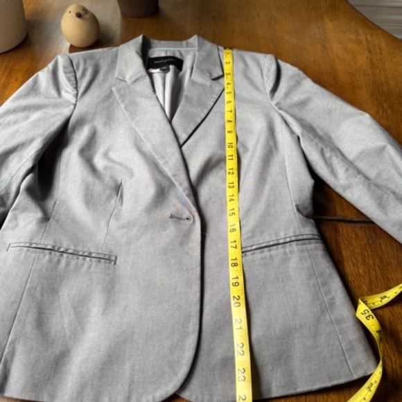 Grey cotton blazer cropped sleeves Banana Republic - Picture 5 of 8